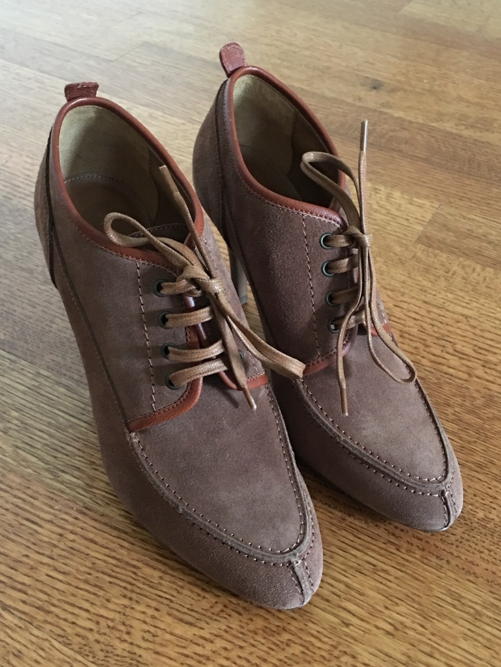 JCrew Clifton Suede Booties, Nutmeg Brown, 6